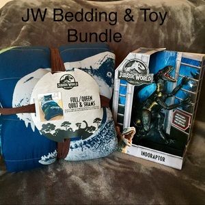 Jurassic World Full/Queen quilt & shams + bonus